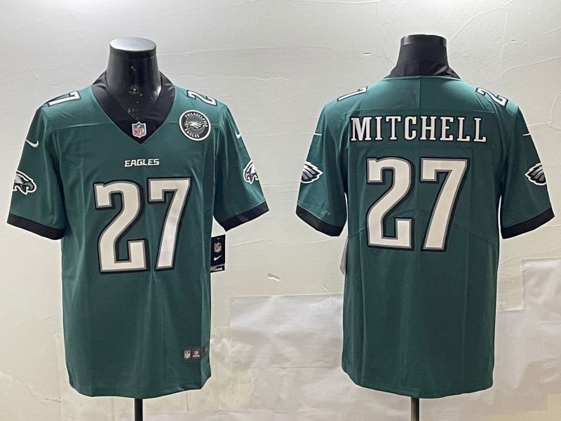 Men Philadelphia Eagles #27 Mitchell Green Second generations 2025 Nike Vapor Limited NFL Jersey style 2092